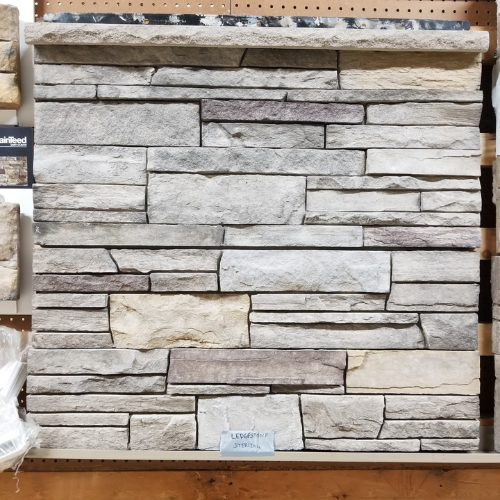 Veneer stone inside of Grant Lumber